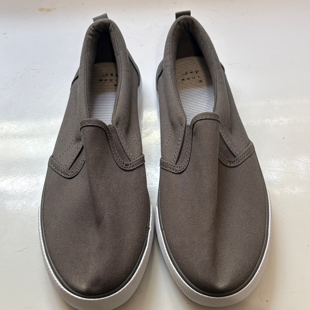 a new day Gray Canvas Slip-On Loafers